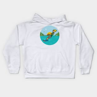 Water Skiing Kids Hoodie